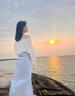 邦帛世開衫女白色短款冰絲針織防曬薄款2025夏季吊帶裙外搭薄紗外套 針織開衫【白】 均碼 推薦【80斤-120斤】 曬單實拍圖