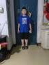 小豬托尼男童套裝運動速干兒童套裝網(wǎng)眼透氣夏季胖童中大童套裝青少年 運動圖案套裝藍 170 合適165-170身高，130-150斤 曬單實拍圖