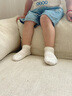 歐孕（OUYUN）寶寶地板襪防滑室內(nèi)學步襪點膠網(wǎng)眼船襪 3-5歲  深棕+深藍+米白  曬單實拍圖
