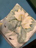 JIOESC春夏季輕薄款中國風(fēng)桑蠶絲真絲絲巾女小方巾送媽媽長(cháng)輩輕奢風(fēng)禮物 中國風(fēng)荷花 曬單實(shí)拍圖