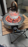 原始人圍爐煮茶電碳兩用電爐烤火爐套裝器具全套電燒烤爐家用圍聚烤肉爐 奶油白【5斤碳+煎盤+烤網(wǎng)】+包 曬單實拍圖