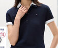 TOMMY HILFIGER【輕柔感】25夏季女珠地網(wǎng)眼商務(wù)純色短袖T恤/條紋鑲邊翻領(lǐng)POLO 【經(jīng)典百搭】藏青色FAP S 曬單實(shí)拍圖
