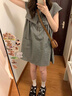 衣典零一（LEDIALYI）連衣裙女夏季2025新款法式復(fù)古小個(gè)子娃娃裙甜美寬松襯衫裙子夏天 格紋裙 S （建議105斤內(nèi)） 曬單實(shí)拍圖