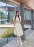 羅蒙（ROMON）小香風(fēng)女裝2025新款夏季連衣裙女氣質(zhì)漂亮套裝裙小個子感裙子 杏色 L 80-100斤 曬單實拍圖