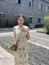 初蟬衣事新中式國(guó)風(fēng)淺汀黃連衣裙女2025夏新款氣質(zhì)氛圍感溫柔蝴蝶印花長(zhǎng)裙 淺汀黃（含吊帶） S （現(xiàn)貨） 曬單實(shí)拍圖