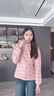 鴨鴨輕薄羽絨服女士短款2025新款秋冬韓版修身小個(gè)子排骨羽絨內膽外套 粉色 M 曬單實(shí)拍圖