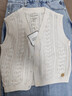 Teenie Weenie小熊女裝時(shí)尚簡(jiǎn)約夏季無(wú)袖V領(lǐng)針織馬甲鏤空肌理毛衫 白色 M 165 曬單實(shí)拍圖