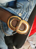 chongsukei小&ck皮帶女士真皮牛皮時(shí)尚2025新款腰帶女裝飾配牛仔褲連衣裙 咖啡色 95cm 曬單實(shí)拍圖