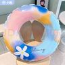 小魔成人游泳圈大人加厚腋下圈游泳裝備戲水玩具水彩花朵 曬單實拍圖