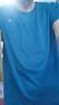 夢特嬌桑蠶·絲男士短袖t恤夏季圓領(lǐng)冰·絲體恤純色V領(lǐng)半袖T恤男上 【圓領(lǐng)湖綠】 3XL __185建議170-185斤 曬單實(shí)拍圖