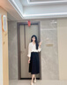 啄木鳥小個子半身裙女2025新款夏季休閑A字百褶裙寬松顯瘦中長款傘裙薄 黑色夏款 均碼 XL建議110-125斤 曬單實拍圖