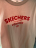 Skechers斯凱奇男女童純棉短袖T恤衫兒童夏季寬松透氣運動上衣L225K055 曬單實拍圖