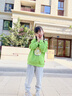 馬克華菲女童褲子兒童秋季百搭休閑長褲中大童春秋款運(yùn)動褲新款時尚束腳褲 米白 m貓爪X 130 曬單實(shí)拍圖