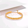 明牌珠寶足金黃金時(shí)尚鏈鐲開(kāi)口編織手鐲送禮女AFI0084工費(fèi)300 輕版 約12.04克 曬單實(shí)拍圖