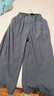 BSIEE2025年夏季新款直筒寬松垂感闊腿褲純色面料褲子 灰色 S 曬單實(shí)拍圖