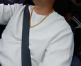 焱金鑫黃金圓珠項鏈999足金包足銀大氣男士金包銀佛珠光珠送老公送爸爸 圓珠項鏈 包金5克-總重約80克 曬單實拍圖