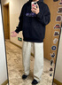 卡圖弛美式彎刀褲子男夏季寬松bf慵懶風潮流高街垂感直筒闊腿工裝休閑褲 杏色 XL 曬單實拍圖