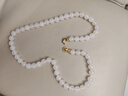 圣璃新疆羊脂白級(jí)金絲玉 8mm白玉項(xiàng)鏈 白玉項(xiàng)鏈 8mm 曬單實(shí)拍圖