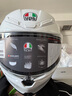 AGV K6S碳芳綸纖維大尾翼摩托車(chē)頭盔機車(chē)全盔賽車(chē)男女四季通風(fēng)3C WHITE（亮白） XXL（適合61-64頭圍） 曬單實(shí)拍圖