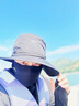 Jeep吉普防曬帽子男女夏季戶外登山釣魚寬檐遮陽帽新款防紫外線漁夫帽 黑色兩件套【格子面罩】 均碼 可調(diào)節(jié) 曬單實拍圖