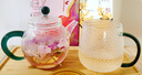 京東京造 玻璃杯 耐熱泡茶水杯子錘紋涼水咖啡杯300ml*2 曬單實拍圖
