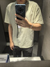 勁霸男裝（K-Boxing）【雄獅少年】25春夏時(shí)尚刺繡親膚男士短袖上衣男女同款CTCN2711 羅煙綠 2XL 曬單實(shí)拍圖