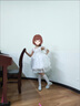 G.DUCKKIDS公主裙女童連衣裙白色洛麗塔兒童禮服生日蕾絲鋼琴演出服蓬蓬裙子 白色 110 （建議身高100cm 4-5歲）cm 曬單實拍圖