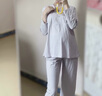 歌美姿孕婦睡衣長(cháng)袖家居服套裝春夏產(chǎn)前產(chǎn)后喂奶莫代爾月子服 【四季款】夢(mèng)境鳶尾(紫) 2XL 曬單實(shí)拍圖