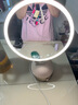 歌嵐gevilan 3D聯(lián)動(dòng)化妝鏡帶燈led補(bǔ)光美妝鏡子 桌面梳妝臺(tái)高清新婚梳妝鏡 520禮物情人節(jié)送女友老婆 奶昔白 曬單實(shí)拍圖