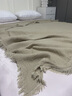 恩興A類(lèi)針織流蘇毯子純棉六層紗布毯100全棉披肩毛毯復古沙發(fā)午睡蓋毯 雅居-咖卡其【A類(lèi)裸睡級 純棉六層紗 吸濕透氣】 150x200cm紗布毯【四邊流蘇】 曬單實(shí)拍圖