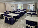 政德馨快餐桌椅組合奶茶店小吃店甜品食堂餐廳長(cháng)方桌餐飲商用咖啡廳桌子 60*60仿白大理石(顆粒板) 曬單實(shí)拍圖