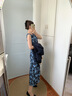 顏域藍色碎花背心連衣裙女2025新款早秋收腰顯瘦女士法式復古長(cháng)裙 藍花 L 曬單實(shí)拍圖