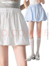 UNIFREE【25年夏款】韓系清新少女風(fēng)簡(jiǎn)約百搭舒適減齡花苞半身裙 藍(lán)色 L 曬單實(shí)拍圖