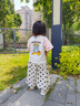 可英 GOWINBABY女童燈籠褲純棉2025夏季款女孩寬松時尚運動褲女寶可愛洋氣休閑褲 圓點 100 （適合身高90cm-100cm） 曬單實拍圖