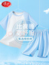 浪莎（LangSha）兒童睡衣男童夏季薄款透氣純棉家居服中學(xué)生插肩袖短袖套裝170 曬單實(shí)拍圖