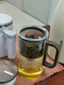 尚明（SAMADOYO）全玻璃內膽飄逸杯一鍵過(guò)濾沖泡茶壺茶水分離磁旋下水泡茶神器套裝 胡桃木500ml 曬單實(shí)拍圖