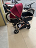 HEGERBABY高端嬰兒推車可坐可躺折疊減震睡籃新生兒寶寶高景觀嬰兒車 酒紅+安全提籃【新升級頂配款】 曬單實(shí)拍圖