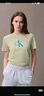 Calvin Klein Jeans25春夏新款女士休閑通勤ck字母印花純棉針織短袖T恤47B864G 曬單實拍圖