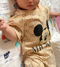迪士尼（Disney）嬰兒衣服夏季0-2歲寶寶短袖連體衣男孩卡通新生兒棉質(zhì)薄款爬服 卡通米奇頭連體衣 卡其色 73cm 73尺碼 曬單實(shí)拍圖