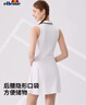 ELLESSE小貝殼官方半拉鏈POLO領(lǐng)網(wǎng)球裙羽毛運(yùn)動(dòng)裙25夏新款連衣裙女裝 白色 L 曬單實(shí)拍圖