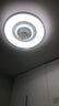 V-POWER智能臥室吊扇燈風(fēng)扇燈LED燈具客廳餐廳現(xiàn)代簡約吸頂燈電扇燈 【惠】9904-J黑白-96W無極-360搖頭 曬單實(shí)拍圖