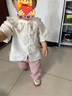 戴維貝拉洋氣夏裝女童九分褲套裝兒童國風(fēng)漢服寶寶衣服兩件套 曬單實拍圖