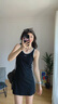 KAMA卡瑪運(yùn)動吊帶紅色裙子女夏季2025新款 性感上衣修身辣妹超顯瘦 黑色 M 曬單實(shí)拍圖