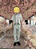 FIDQIOG品牌男童英倫風(fēng)西裝禮服帥氣走秀主持人演出服 五件套(馬甲+長褲+短白襯衫+胸針 110 cm 曬單實拍圖