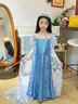 G.DUCKKIDS小黃鴨童裝愛(ài)莎公主裙女童連衣裙夏季兒童裙子冰雪奇緣女孩禮服裙 艾莎公主裙+皇冠魔法棒 120 尺碼5~6歲【110-120cm】cm 曬單實(shí)拍圖