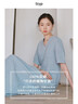 旅途原品ltyp 法國(guó)進(jìn)口100%亞麻花苞連衣裙 文藝V領(lǐng)淡人長(zhǎng)裙女秋季 天空藍(lán) S 曬單實(shí)拍圖