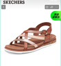 斯凱奇（Skechers）涼鞋女士夏季平底休閑女鞋百搭透氣通勤涼拖鞋外穿沙灘鞋114709 曬單實(shí)拍圖