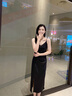 晨芙性感V領(lǐng)吊帶連衣裙女夏季時(shí)尚小個(gè)子氣質(zhì)無袖打底外穿內(nèi)搭職業(yè)裙 589黑色連衣裙單件 L 建議100-110斤 曬單實(shí)拍圖