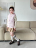 波司登（BOSIDENG）25新款輕薄羽絨服男女兒童5A抗菌4防連帽保暖內搭馬甲T250135520 幻彩大耳兔粉9CN6 140 /64 約 130-140cm 30kg 曬單實(shí)拍圖