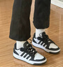 adidas ENTRAP休閑舒適運動板鞋少年感復古籃球鞋男女阿迪達斯   白色/黑色   41 曬單實拍圖